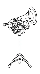 coloriage Trompette de pour enfants