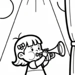 coloriage Trompette pour enfant à imprimer