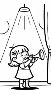 coloriage Trompette pour enfant à imprimer