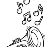coloriage Trompette pour enfants à imprimer