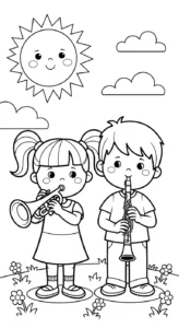 coloriage Trompette pour enfant de 10 ans