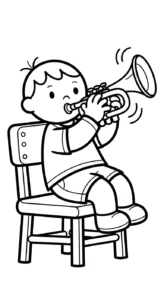 coloriage Trompette d
