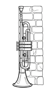 coloriage Trompette gratuit en ligne