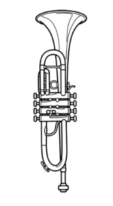 imprimer coloriage Trompette