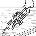 coloriage Trompette à imprimer a4