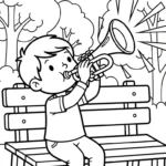 coloriage Trompette à imprimer pour enfant de 12 ans