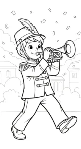 imprimer coloriage Trompette pour enfant