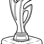 coloriage Trophée de pour enfants