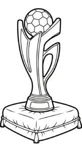 coloriage Trophée de pour enfants