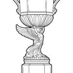 coloriage Trophée gratuit en ligne