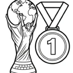 image pour coloriage Trophée enfant