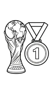 image pour coloriage Trophée enfant