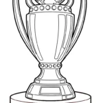 coloriage Trophée à imprimer pour enfant de 3 ans