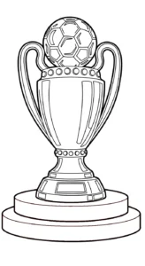coloriage Trophée à imprimer pour enfant de 3 ans