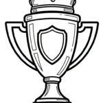 coloriage Trophée pour enfant gratuit