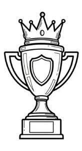 coloriage Trophée pour enfant gratuit