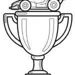 coloriage Trophée gratuit en ligne