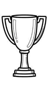 coloriage Trophée pour enfant de 6 ans
