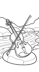 coloriage Violon pour enfants à imprimer