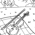 coloriage Violon à imprimer pdf gratuit