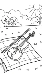 coloriage Violon à imprimer pdf gratuit