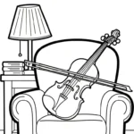 coloriage Violon pour enfant a imprimer gratuit