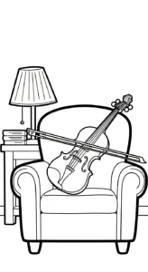 coloriage Violon pour enfant a imprimer gratuit