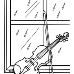 coloriage Violon pour enfant à imprimer