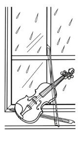 coloriage Violon pour enfant à imprimer