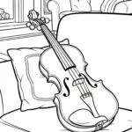 coloriage Violon pour enfants a imprimer gratuit