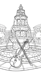 coloriage Violon a imprimer