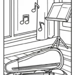 coloriage Violon pour enfant de 6 ans