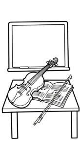 coloriage Violon à imprimer pour enfants