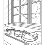 coloriage Violon à imprimer pour enfant de 4 ans