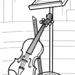 coloriage Violon a colorier en ligne gratuitement
