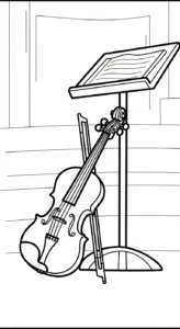 coloriage Violon a colorier en ligne gratuitement