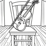 coloriage Violon de pour enfants