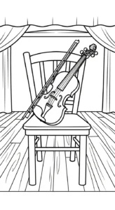 coloriage Violon de pour enfants