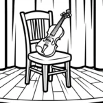 coloriage Violon pour enfants à imprimer