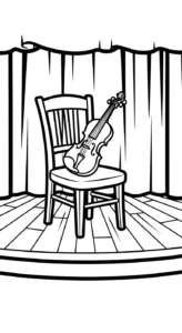 coloriage Violon pour enfants à imprimer