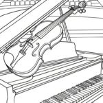 coloriage Violon à imprimer pour enfant de 6 ans