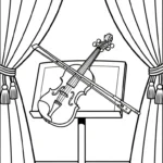 coloriage Violon à imprimer pour enfant de 3 ans