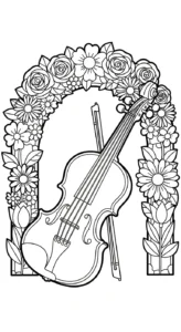 coloriage Violon gratuit pour enfants
