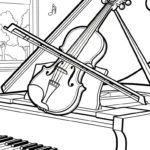 coloriage Violon pour enfant à imprimer
