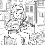 coloriage Violon à imprimer pdf
