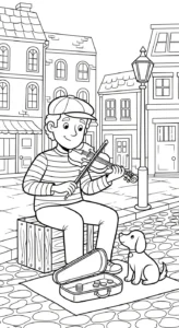 coloriage Violon à imprimer pdf