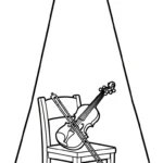 coloriage Violon pour enfant de à imprimer