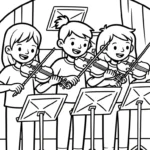 coloriage Violon pour enfant gratuit