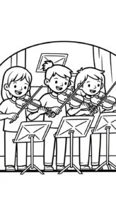 coloriage Violon pour enfant gratuit