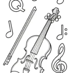 coloriage Violon à imprimer pour enfant de 2 ans